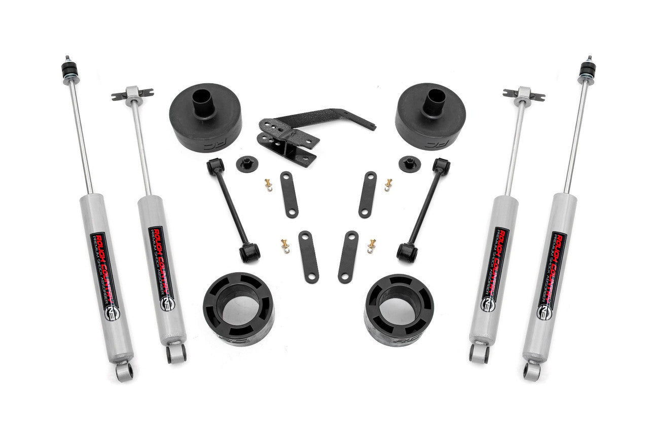 2007-2018 Jeep Wrangler JK (2 Door) 4WD 2.5" Lift Kit - Rough Country 65730