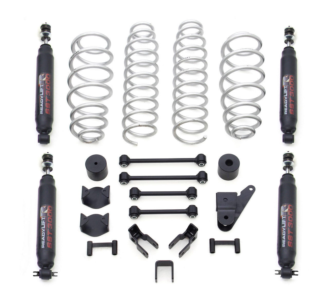 2007-2018 Jeep JK 4WD 4" SST Coil Spring Lift Kit w/ SST3000 Shocks - ReadyLift 69-6401