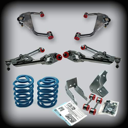 2001 – 2006 Avalanche/Suburban 3 inch front/ 5inch Rear Lowering Kit with Upper Control Arms