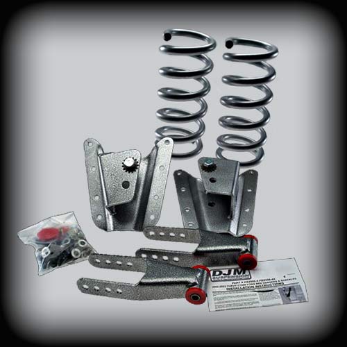 2002-2006 Chevy/GMC Silverado Long Bed 2 inch Front / 4 inch Rear Lowering Kit (Coil Springs)