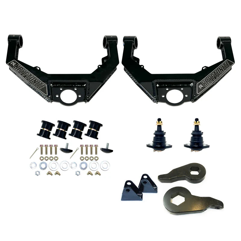 KRYPTONITE BOXED UPPER CONTROL ARM KIT FOR 2001–2010 CHEVY/GMC HD TRUCKS & 2002–2009 HUMMER H2