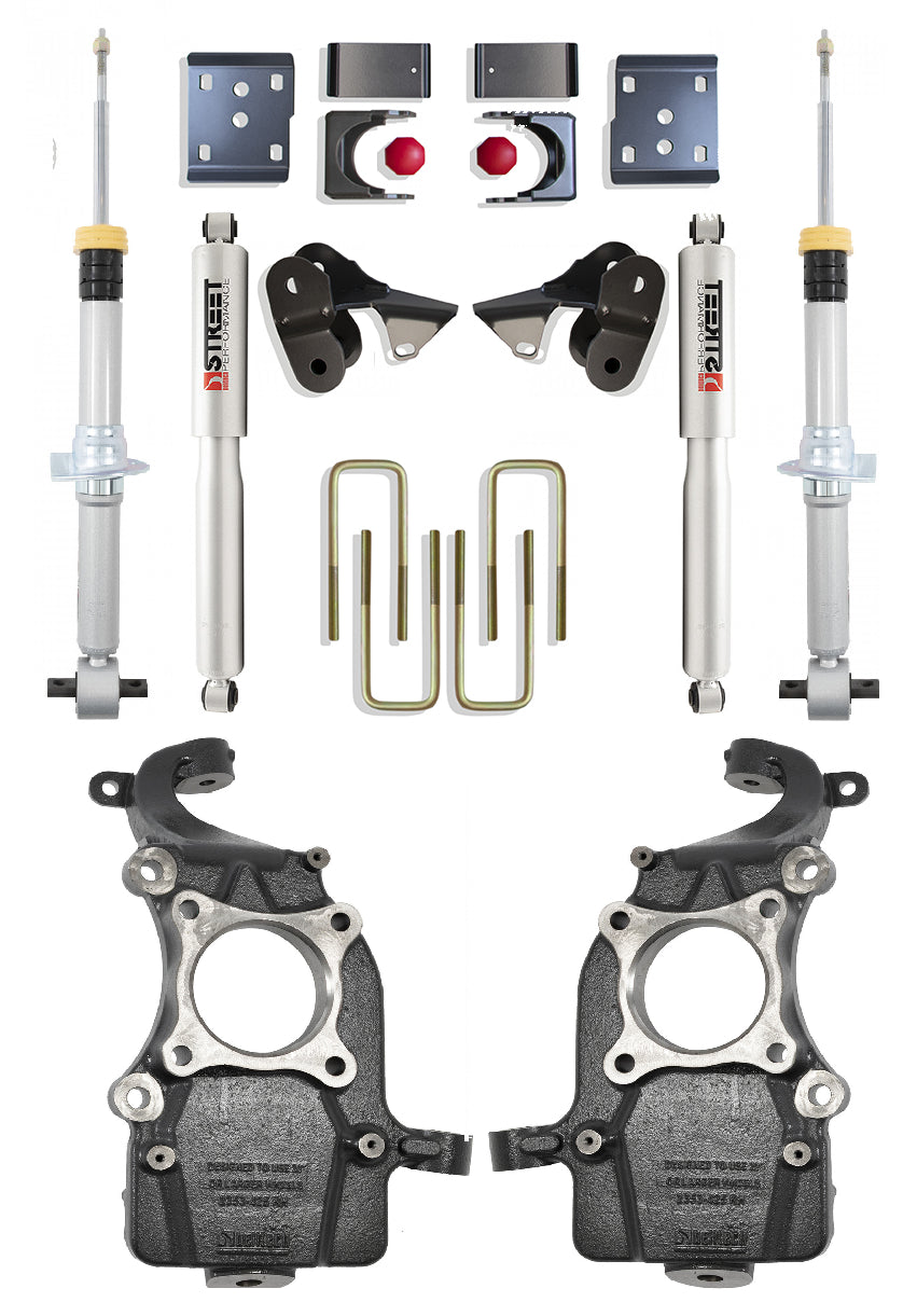 2021-2025 Ford F-150 2wd 2/4" Premium Drop Kit W/ Belltech Struts & Shocks K333224SP-2WD