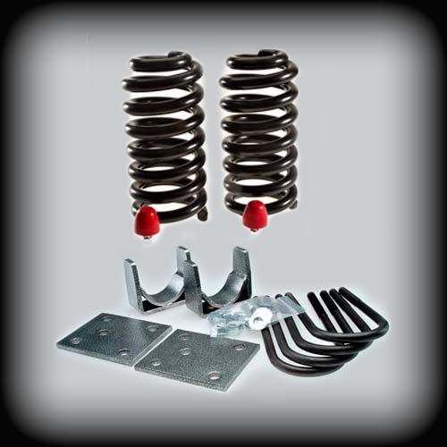 1968-1972 C10 with 2.25 inch Wide Leaf Springs 3 inch Front / 5 inch Rear Complete Lowering Kit