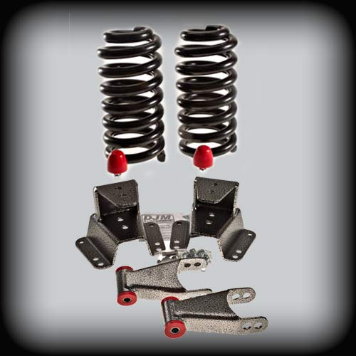 1973-1987 C10 3 inch Front / 4 inch Rear Complete Lowering Kit (Coil Springs)