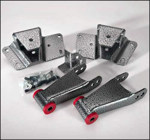 1988 – 1997 Chevy C2500 / C3500 4″ rear leaf spring hanger & shackle kit