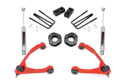 3.5" Lift Kit Forged UCA Cast Steel - Rough Country 19831RED