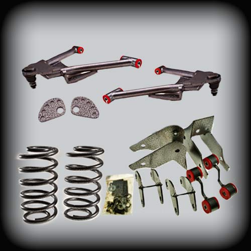 2015-2018 Chevy/Suburban/Tahoe 2 inch front and 4 inch rear Complete Lowering Kit (Cast Aluminum Steering Knuckles) (Shocks Included)