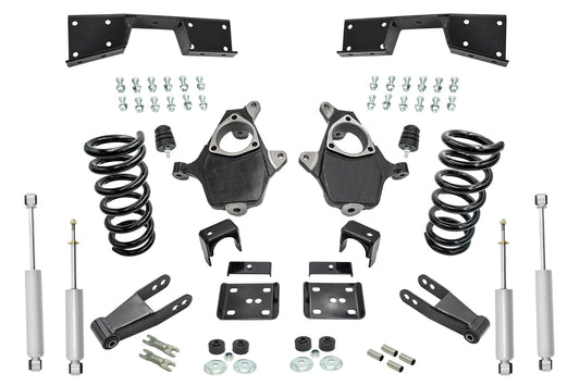 2001 - 2006 Chevy Silverado GMC Sierra V6 5" / 7 -8" Lower Drop + Shocks +C-Notch