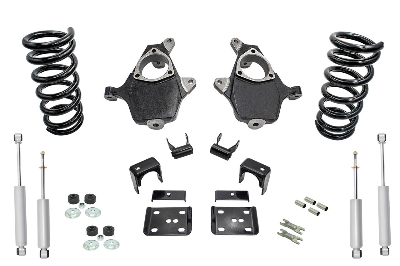 1999 - 2006 Silverado / Sierra 1500 (V6) 3" / 5" Spindle Coil Drop Kit and Shocks