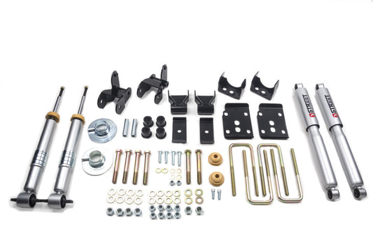 2015-2019 Ford F150 2wd +1" to -3" F / 4" R Lowering Kit w/ Street Performance Shocks - Belltech 1001SP