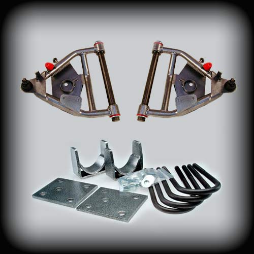 1968-1972 C10 with 2.25 inch Wide Leaf Springs & Disk Brakes 3 inch Front / 5 inch Rear Complete Lowering Kit