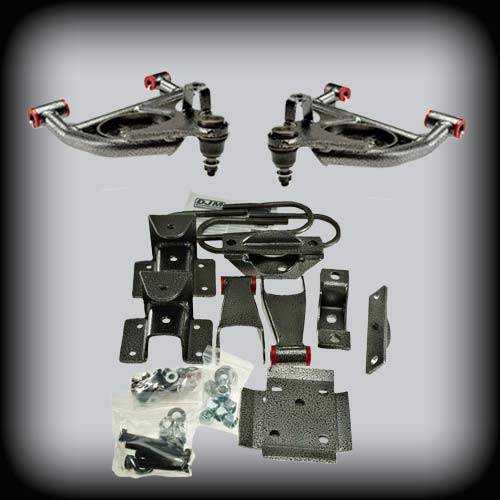 2003-2006 (2007 Classic) Silverado/Sierra Crew Cab Complete 3 inch Front / 5 inch Rear Lowering Kit (Shocks Included)