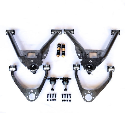 2007-2016 CHEVY & GMC 1500 2/4WD W/ CAST STEEL ARMS 4-5" FRONT DROP CONTROL ARMS KIT - IHC-GM0713CA-45