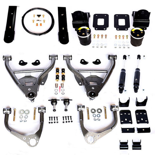2019-2025 Chevy & GMC 1500 3/5" Lowering Kit w/ Helper Bags -IHC-GM1920CK-35