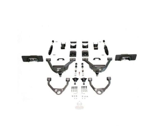 2014-2018 GM1500 (ALUMINUM/STAMPED) 5/7 LOWERING KIT SINGLE CAB W/ WELD ON C-NOTCH