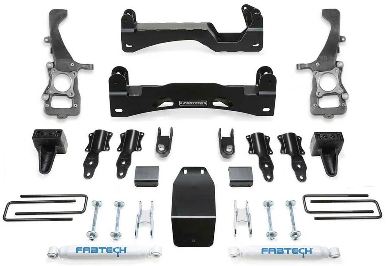 2021-2023 FORD F-150 CREW CAB 4WD 6" LIFT KIT W/ BASIC SHOCKS- FABTECH K2371