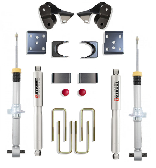2021-2025 Ford F-150 4wd 2/4" Premium Drop Kit W/ Belltech Struts & Shocks K333224SP-4WD