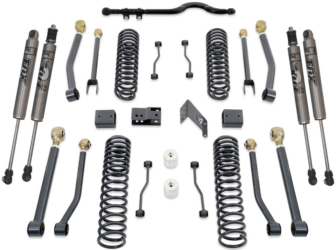 2007-2018 Jeep Wrangler JK 2wd/4wd 4.5" MaxTrac Coil Lift Kit W/ Front Track Bar, Adj. Arms, & FOX Shocks - K889745FA