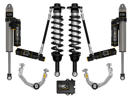 2021-2025 Ford F-150 4WD 2.75-3.5" Lift Stage 5 Suspension System Billet UCA - ICON K93135
