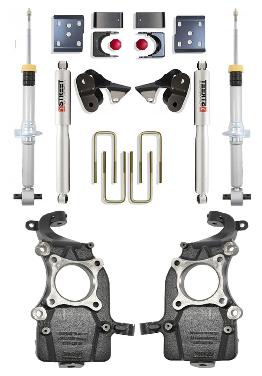2021-2025 Ford F-150 2wd 2/4" Premium Drop Kit W/ Belltech Struts & Shocks K333224SP-2WD