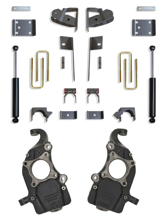 2019-2025 Chevy & GMC 1500 2/4wd 2/4" Drop Kit W/ Belltech Spindles