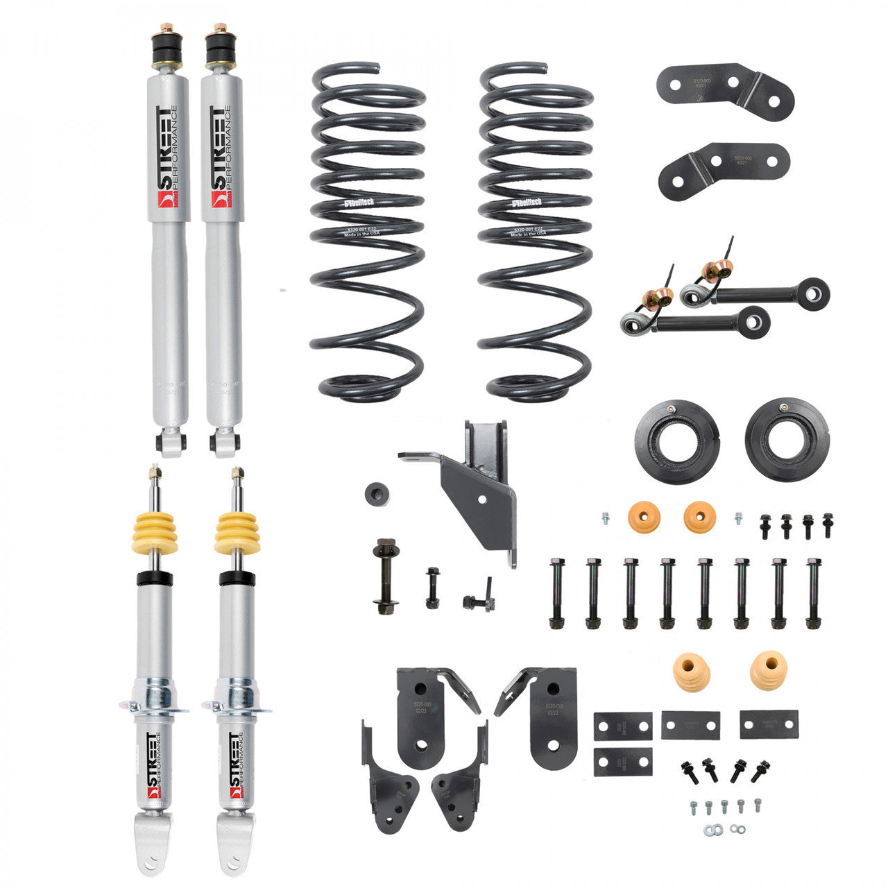 2019-2024 Dodge Ram 1500 2WD/4WD (Non-Classic) 1-3"F / 4-5"R Lowering Kit w/ Sway Bars - Belltech 1063SPS