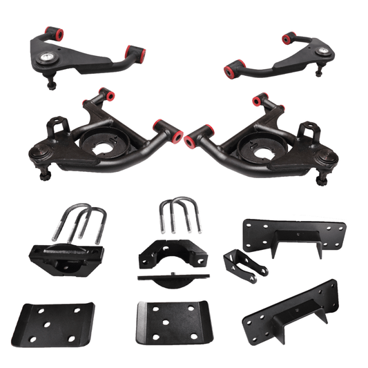 1999-2006 Chevy/GMC Silverado 4 inch Front / 6 inch Rear Lowering Kit with Upper Control Arms