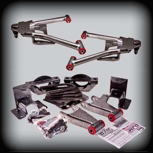 2007-2015 Chevy Silverado 2 inch Front / 4 inch Rear Complete Lowering Kit (Cast Iron Knuckle) (Shocks Included)