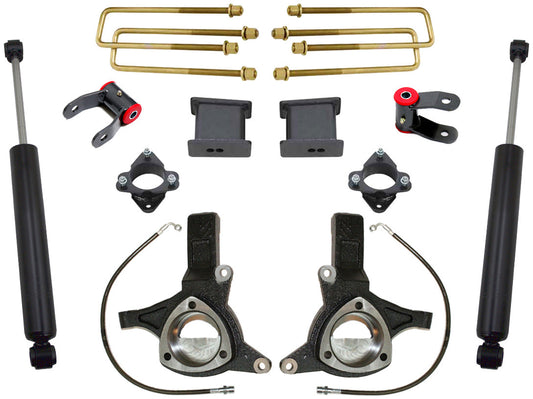 2007-2018 Chevy & GMC 1500 2wd W/ Cast Steel Arms 7.5/4" MaxTrac Lift Kit W/ Shocks - K881375